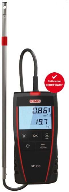 Kimo VT110 draagbare luchtsnelheidsmeter