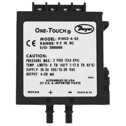 Differential pressure transmitter for DIN rail mounting series 616KD