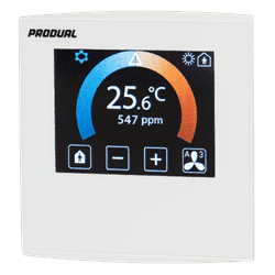 Produal ruimtebediening met touchscreen voor externe regelaars serie ROU