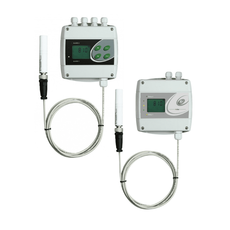 AT-VLS-104 Multifunctionele CO2 sensor en regelaar met externe meetprobe en 2 relais