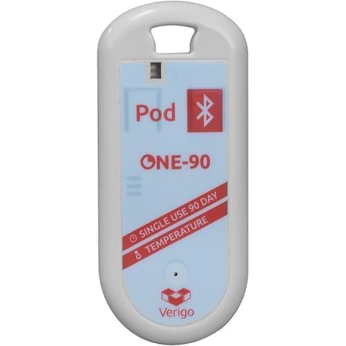 JRI Verigo POD One-90 single-use Bluetooth temperatuur datalogger