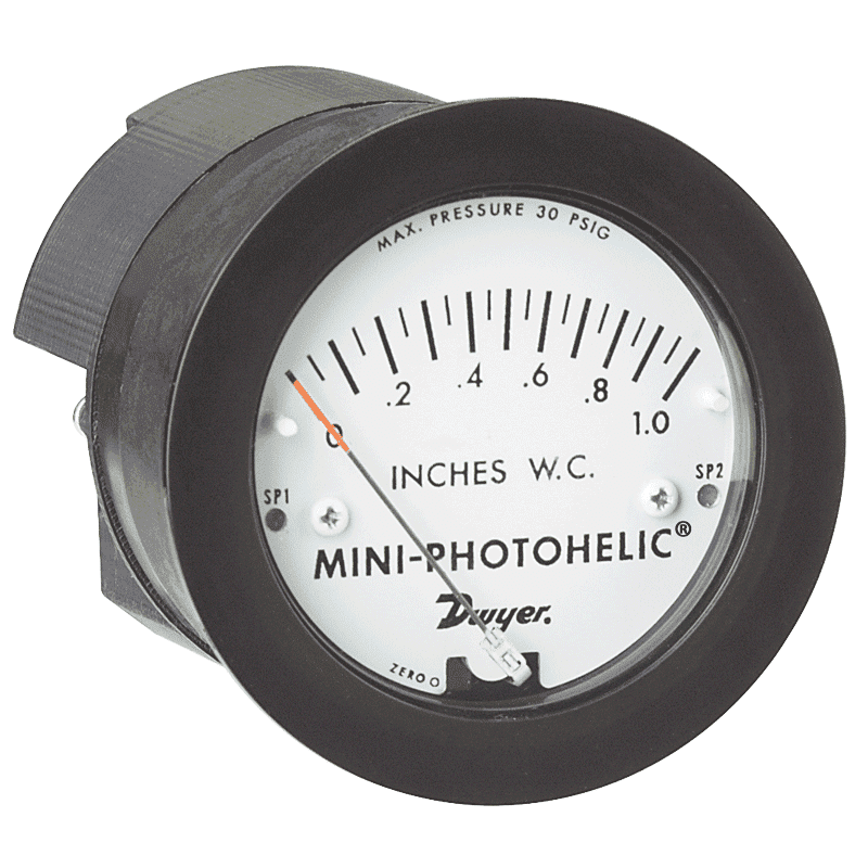 Dwyer Mini-photohelic differential pressure switch series MP