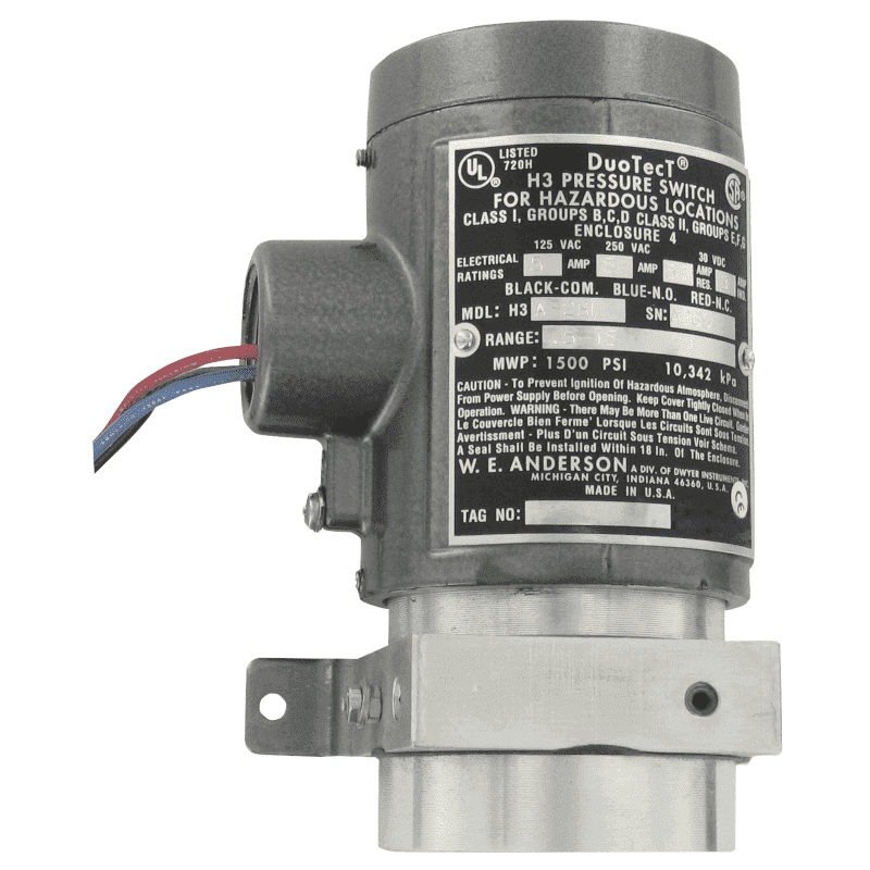 Dwyer ATEX differential pressure switch series H3