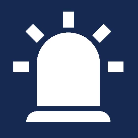 Sirenes en flitslampen